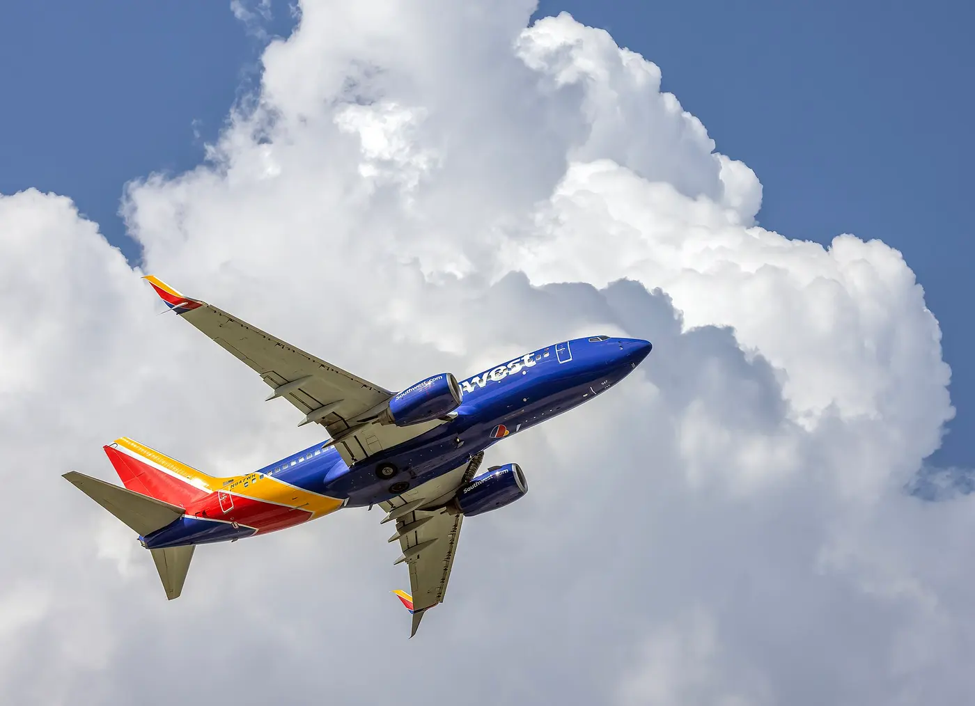 A Southwest Airlines Boeing 737 taking off